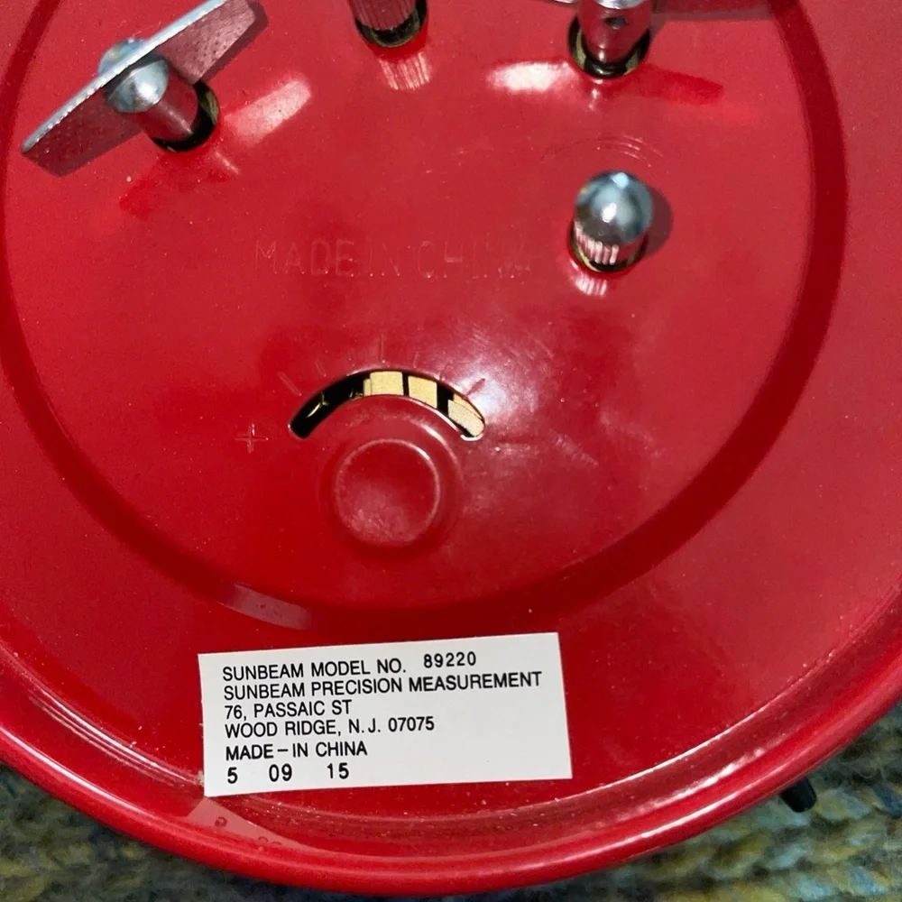 Disney Sunbeam Red Mickey Mouse Alarm Clock vintage - Picture 6 of 7